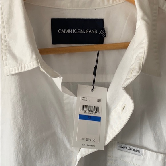 Calvin Klein Mens Button Up Polo xl - Picture 3 of 4